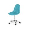 cadeira de escritorio giratoria estofada botone turquesa 2