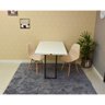 mesa dobravel retratil de parede 2 lugares 120x75 branca com cadeira eames eiffel nude 3