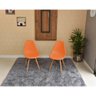 mesa dobravel retratil de parede 120x75 noronha com 2 cadeiras eames eiffel laranja 4