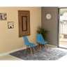 mesa dobravel retratil de parede 120x75 noronha com 2 cadeiras eames eiffel turquesa 1
