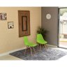 mesa dobravel retratil de parede 120x75 noronha com 2 cadeiras eames eiffel verde 1