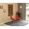 mesa dobravel retratil de parede 120x75 noronha com 2 cadeiras eames eiffel vermelho 1