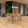 mesa de jantar retangular hairpin legs natural 130x80cm com 6 cadeiras allegra 8