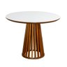 mesa de jantar redonda 100cm luana branca amadeirada magazine decor 1