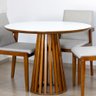 mesa de jantar redonda 100cm luana branca amadeirada magazine decor 2