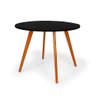 mesa de jantar redonda preta 100cm laura