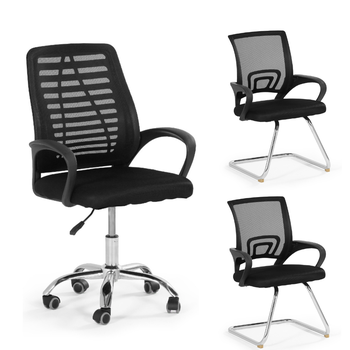 cadeira de escritorio base giratoria com regulagem de altura