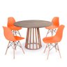 mesa de jantar redonda talia amadeirada 120cm com 4 cadeiras eiffel 2