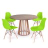 mesa de jantar redonda talia amadeirada 120cm com 4 cadeiras eiffel 7
