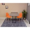 mesa dobravel retratil de parede 120x75 volpi com 2 cadeiras eames eiffel laranja 3