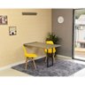 mesa dobravel retratil de parede 120x75 volpi com 2 cadeiras eames eiffel amarelo 1