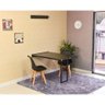 mesa dobravel retratil de parede preta 120x75 com 2 cadeiras eiffel leda 1