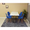 mesa dobravel retratil de parede 120x75cm com 4 cadeiras eames eiffel azul 2