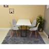 mesa dobravel retratil de parede 120x75cm com 4 cadeiras eames eiffel cinza 2
