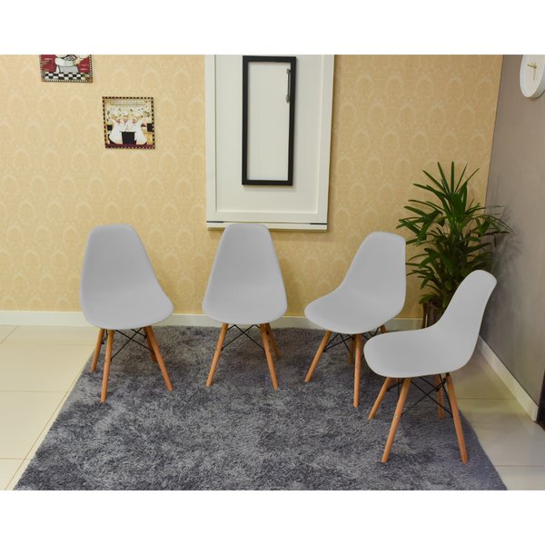 mesa dobravel retratil de parede 120x75cm com 4 cadeiras eames eiffel cinza 3