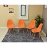 mesa dobravel retratil de parede 120x75cm com 4 cadeiras eames eiffel laranja 3