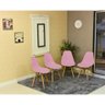 mesa dobravel retratil de parede 120x75cm com 4 cadeiras eames eiffel rosa 3