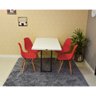 mesa dobravel retratil de parede 120x75cm com 4 cadeiras eames eiffel vemelho 2