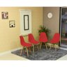 mesa dobravel retratil de parede 120x75cm com 4 cadeiras eames eiffel vemelho 4