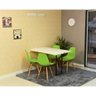 mesa dobravel retratil de parede 120x75cm com 4 cadeiras eames eiffel verde 1