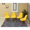mesa dobravel retratil de parede 120x75cm com 4 cadeiras eames eiffel amarelo 1
