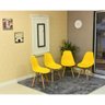 mesa dobravel retratil de parede 120x75cm com 4 cadeiras eames eiffel amarelo 2