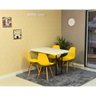mesa dobravel retratil de parede 120x75cm com 4 cadeiras eames eiffel amarelo 3