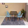 mesa dobravel retratil de parede 120x75 com 4 cadeiras eames eiffel azul claro 2