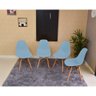 mesa dobravel retratil de parede 120x75 com 4 cadeiras eames eiffel azul claro 3