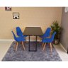 mesa dobravel retratil de parede 120x75 com 4 cadeiras eames eiffel azul 2