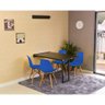 mesa dobravel retratil de parede 120x75 com 4 cadeiras eames eiffel azul 4