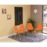 mesa dobravel retratil de parede 120x75 com 4 cadeiras eames eiffel laranja 1