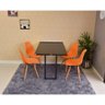 mesa dobravel retratil de parede 120x75 com 4 cadeiras eames eiffel laranja 2