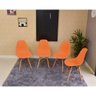 mesa dobravel retratil de parede 120x75 com 4 cadeiras eames eiffel laranja 3