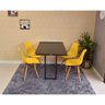 mesa dobravel retratil de parede 120x75 com 4 cadeiras eames eiffel amarelo 2