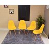 mesa dobravel retratil de parede 120x75 com 4 cadeiras eames eiffel amarelo 3