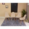 mesa dobravel retratil de parede 120x75 com 4 cadeiras eames eiffel nude 4
