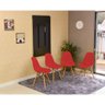 mesa dobravel retratil de parede 120x75 com 4 cadeiras eames eiffel vermelho 1