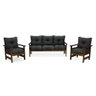 conjunto sofa havai 3 lugares 2 poltronas de madeira com almofadas confortaveis cinza 1
