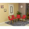 mesa dobravel retratil de parede branca 120x75cm com 4 cadeiras eiffel slim vermelho 1