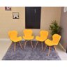 mesa dobravel retratil preta de parede 120x75 com 4 cadeiras eiffel slim amarelo 2