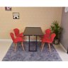 mesa dobravel retratil preta de parede 120x75 com 4 cadeiras eiffel slim vermelho 3