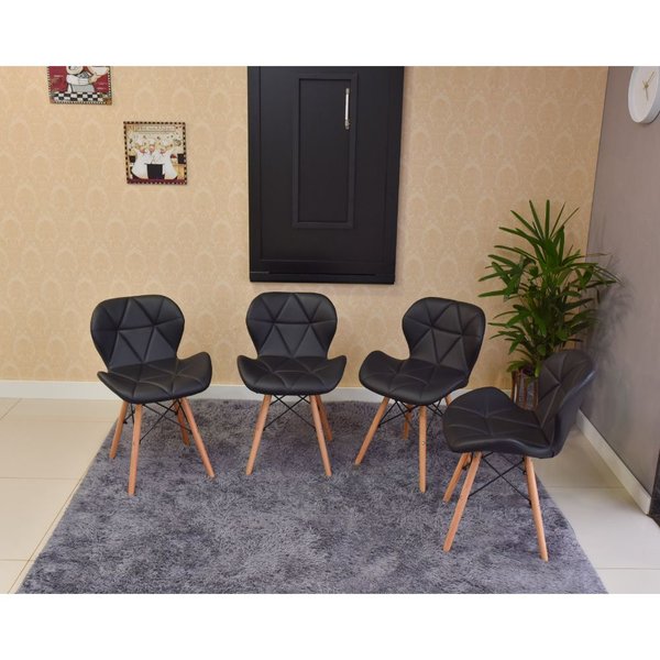 mesa dobravel retratil preta de parede 120x75 com 4 cadeiras eiffel slim preto 2