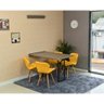 mesa dobravel retrati de parede volpi 120x75cm com 4 cadeiras eiffel slim amarelo 4