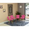 mesa dobravel retrati de parede volpi 120x75cm com 4 cadeiras eiffel slim rosa 1