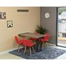 mesa dobravel retrati de parede volpi 120x75cm com 4 cadeiras eiffel slim vermelho 1