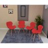 mesa dobravel retrati de parede volpi 120x75cm com 4 cadeiras eiffel slim vermelho 2