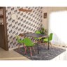 mesa dobravel retratil de parede preta 140cm com 4 cadeiras eames eiffel verde 2