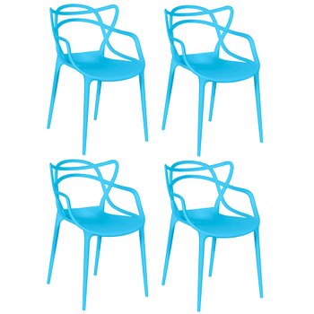 kit 4 cadeiras allegra azul