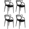 kit 4 cadeiras allegra preta